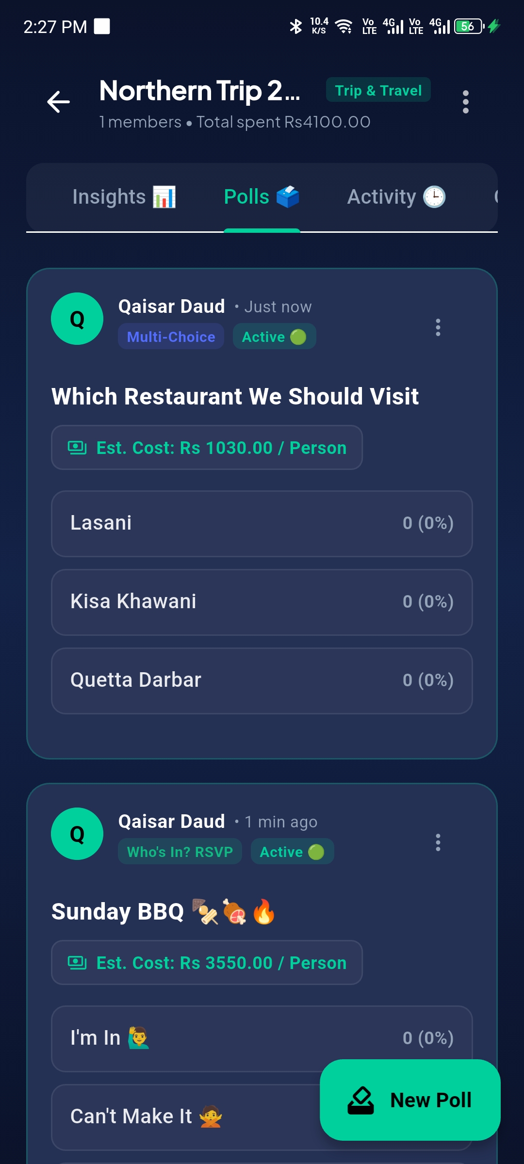 Interactive Group Decision Polls